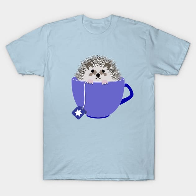 Chanukah Tea Cup Hedgehog T-Shirt by Theokotos